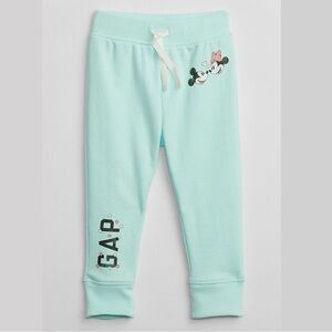 Baby Gap Disney Mickey Minnie Mouse Graphic Jogger Sweatpants Turquoise 18-24M